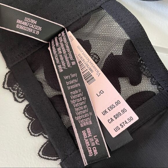 Victoria’s Secret Very Sexy Bralette & No Show Mesh Back Bikini Panty Set M/L - Picture 5 of 6